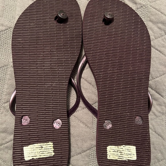 Purple Velvet Havaianas Flip Flops - Picture 4 of 4